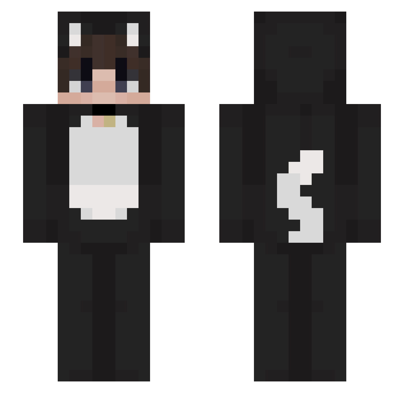 Tempboiz Minecraft skin, front and back view