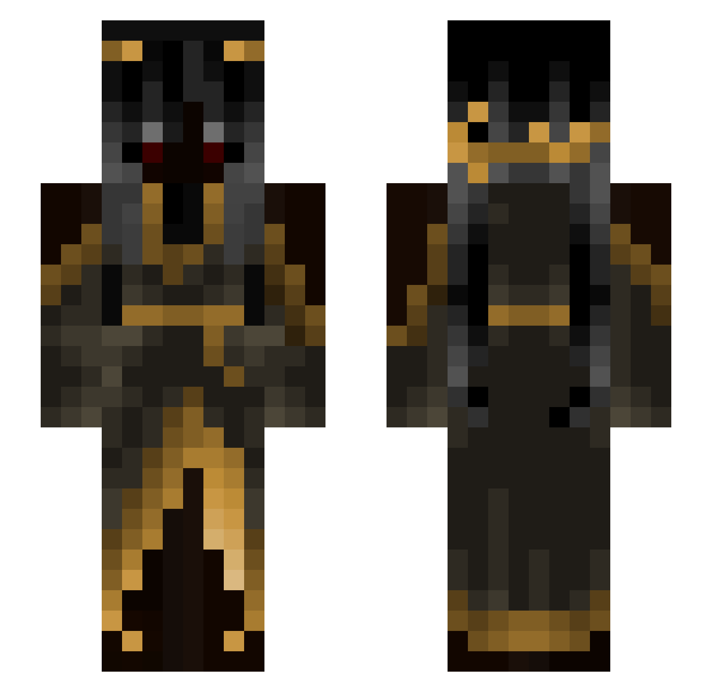 zKiryn Minecraft skin, front and back view