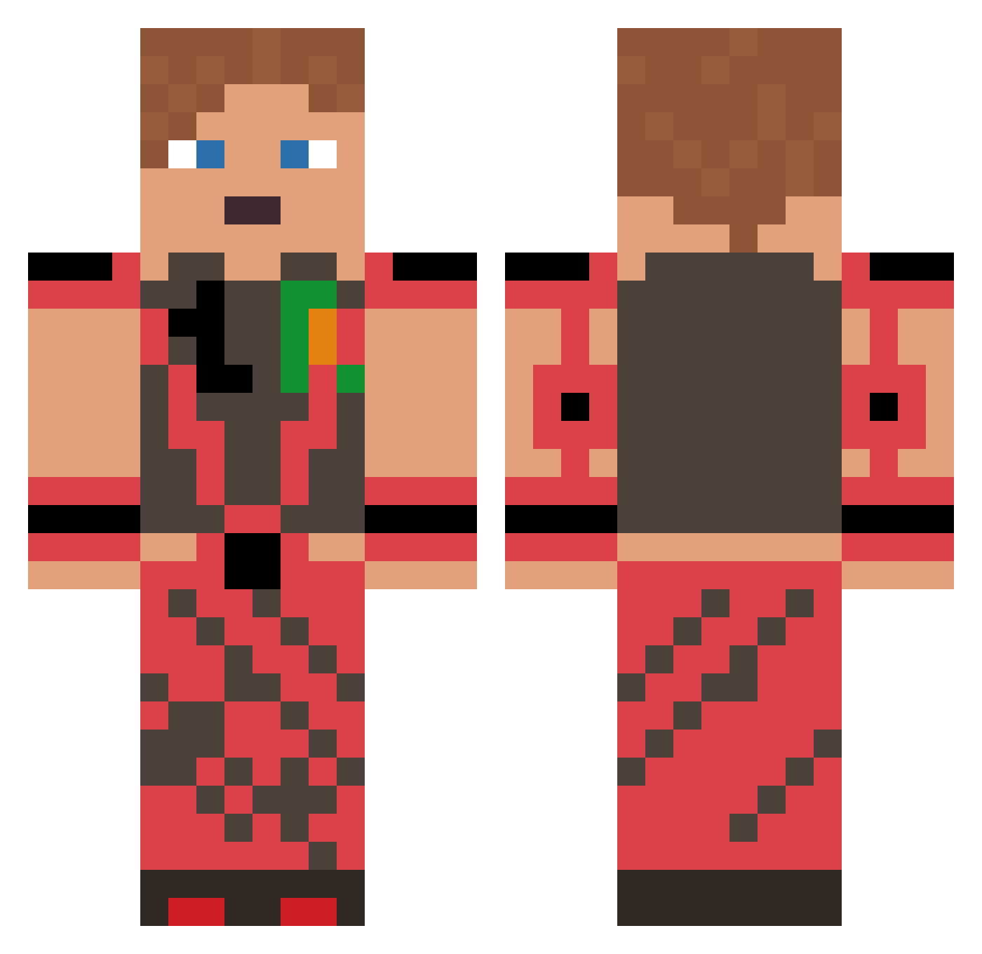 xenox3db Minecraft skin, front and back view