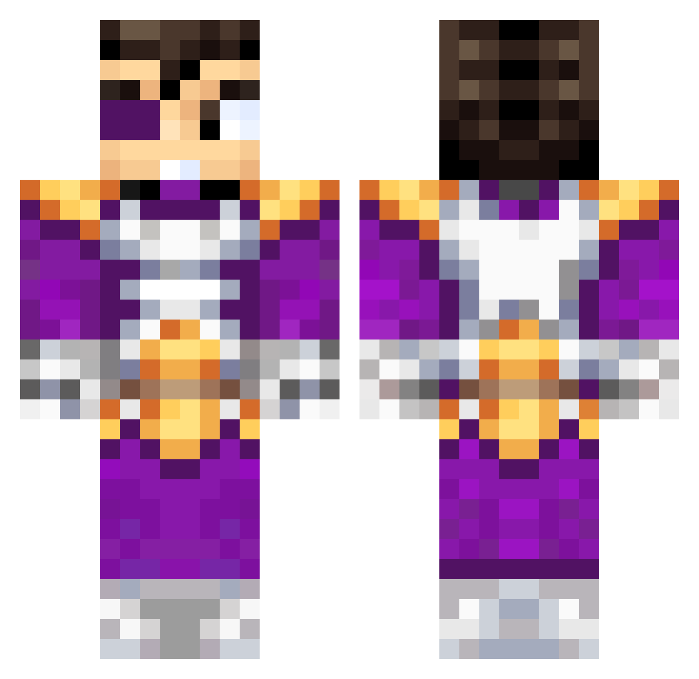 CreeperComunista Minecraft skin, front and back view
