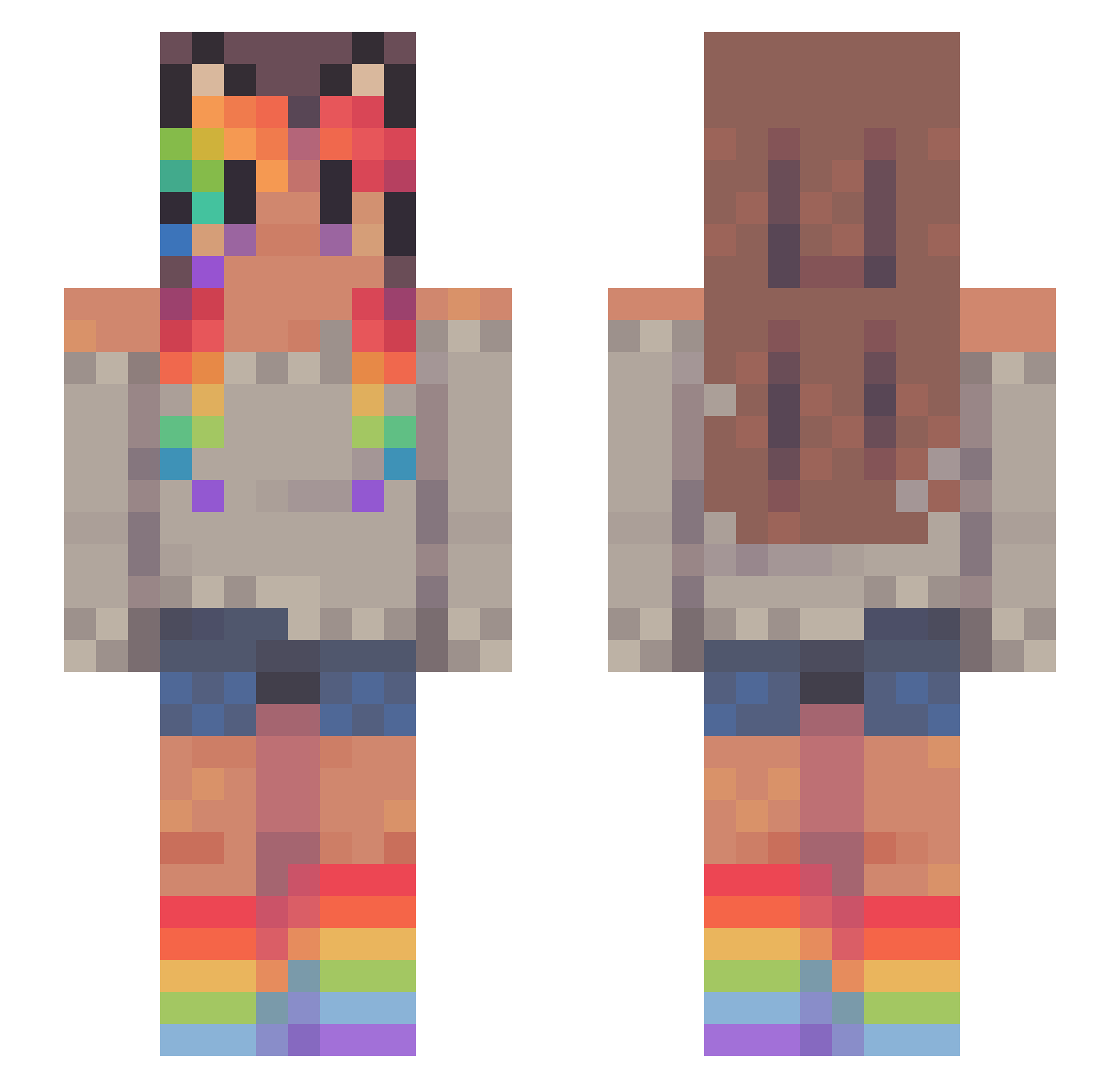 ChaseAtlantic101 Minecraft skin, front and back view