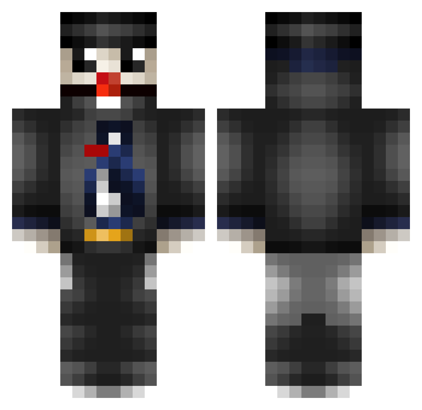 Cemal_On_Swag Minecraft skin, front and back view