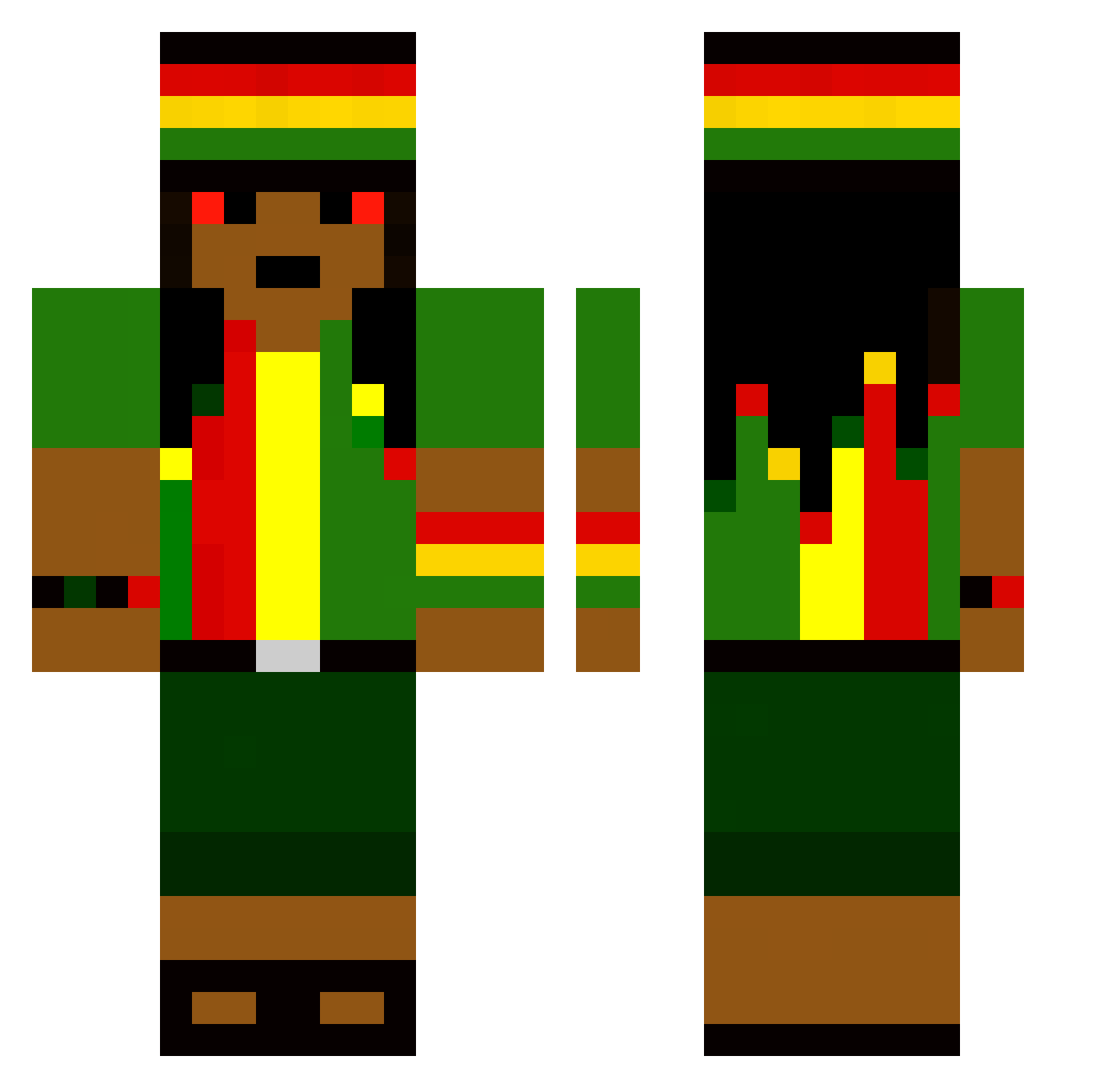 glibschiger_Noah Minecraft skin, front and back view