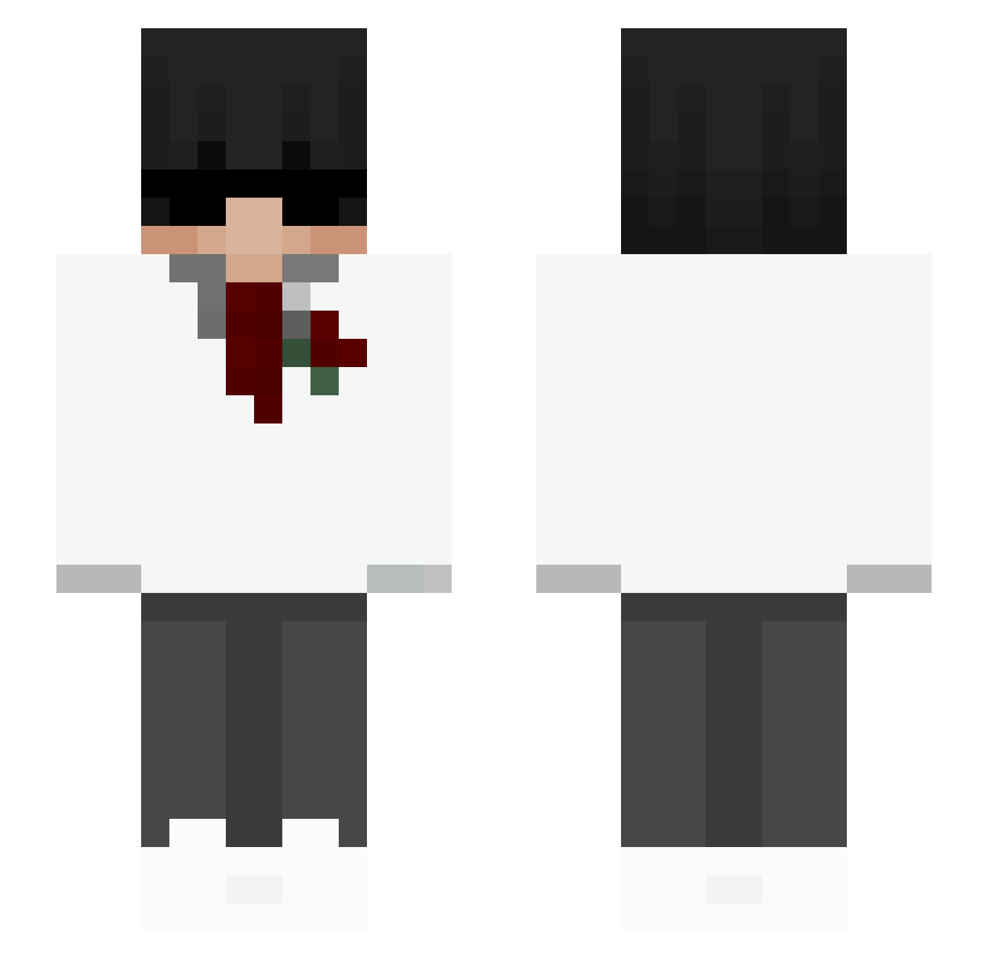 xpaweueue Minecraft skin, front and back view