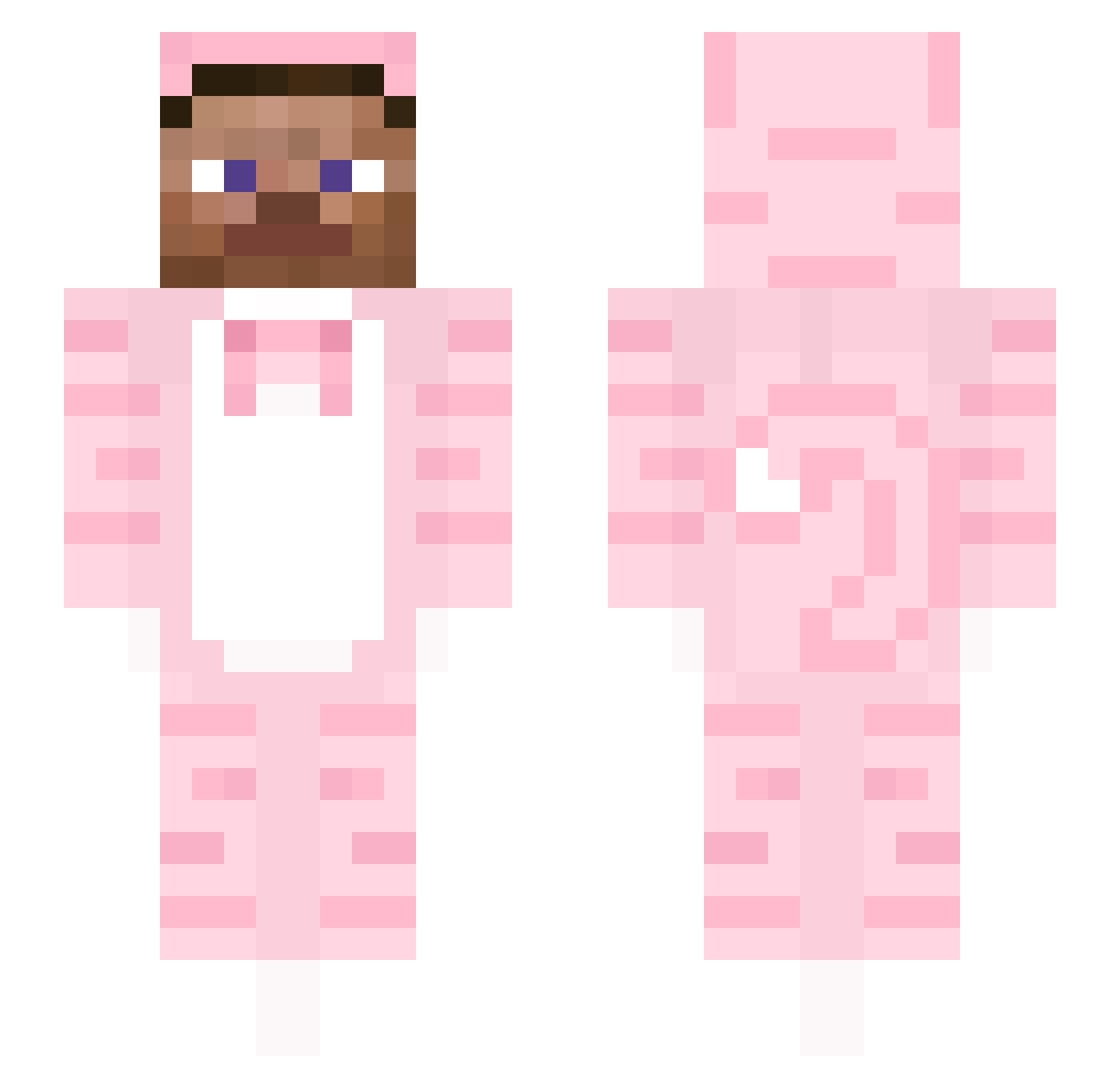 Lonqe Minecraft skin, front and back view