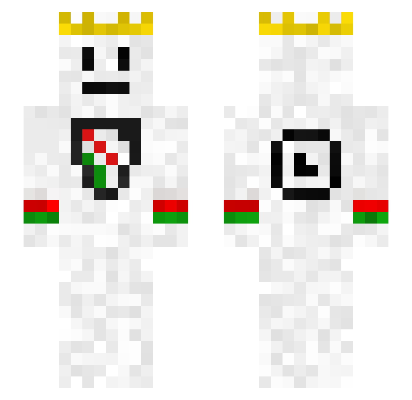 _AABR Minecraft skin, front and back view