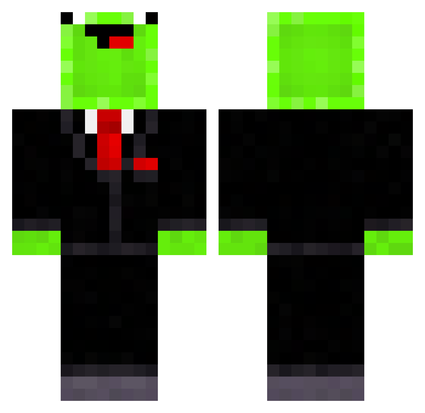 relyksuks Minecraft skin, front and back view