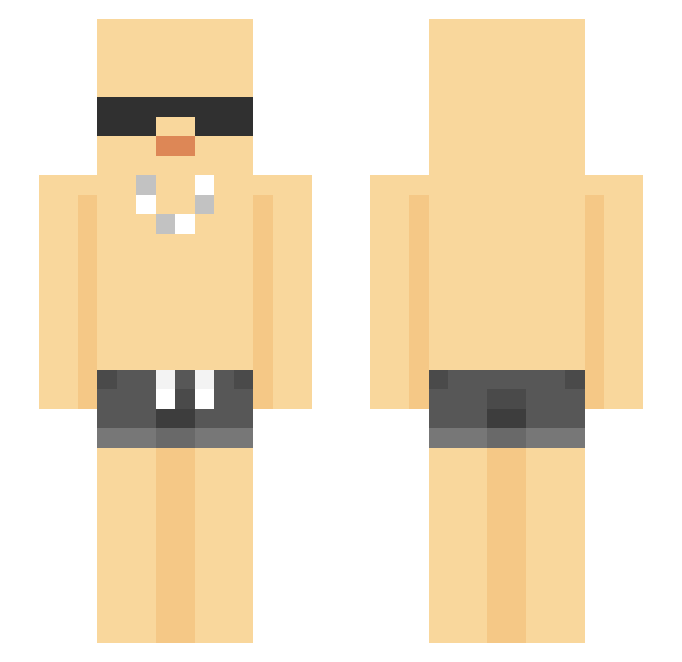 mm_b Minecraft skin, front and back view