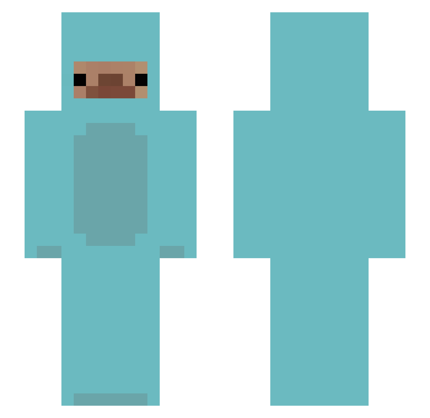 armfuls Minecraft skin, front and back view