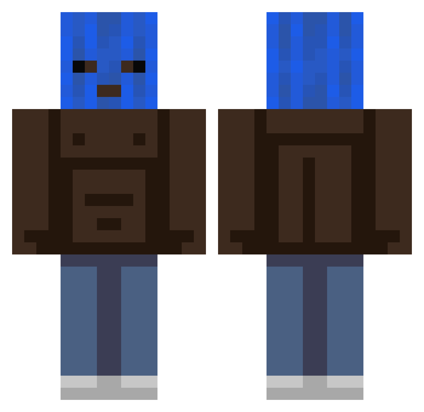 20kwietnia Minecraft skin, front and back view