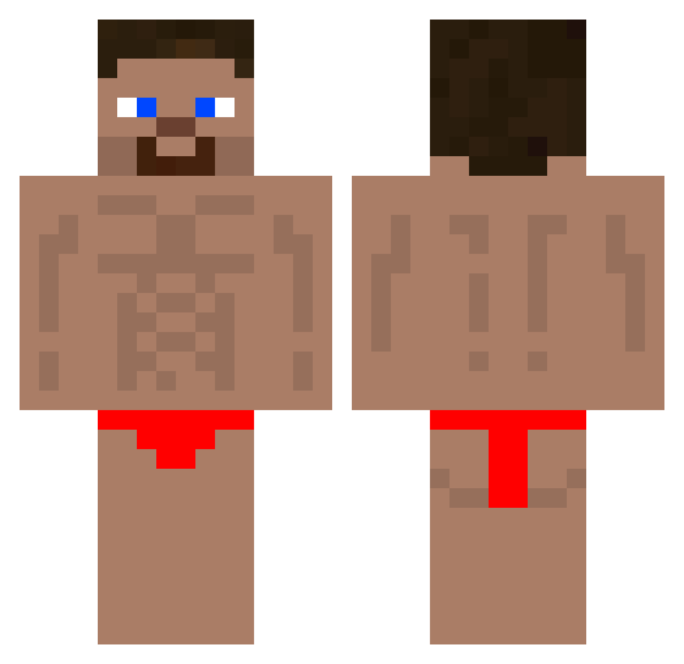 Al_sweats Minecraft skin, front and back view