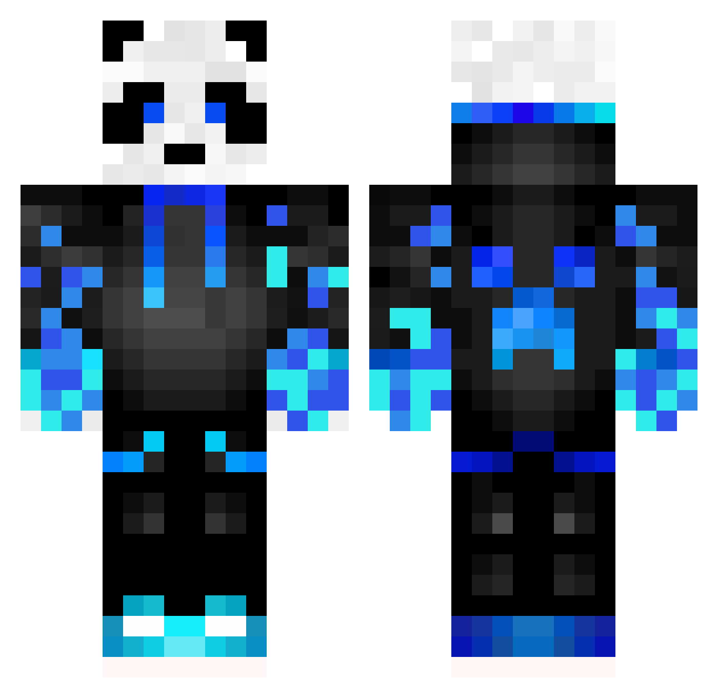 zginales Minecraft skin, front and back view