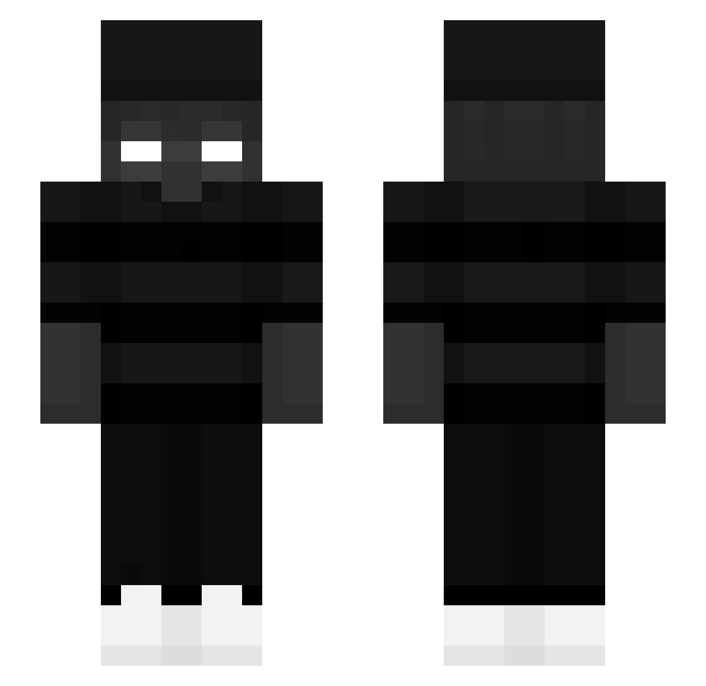 iMenu Minecraft skin, front and back view