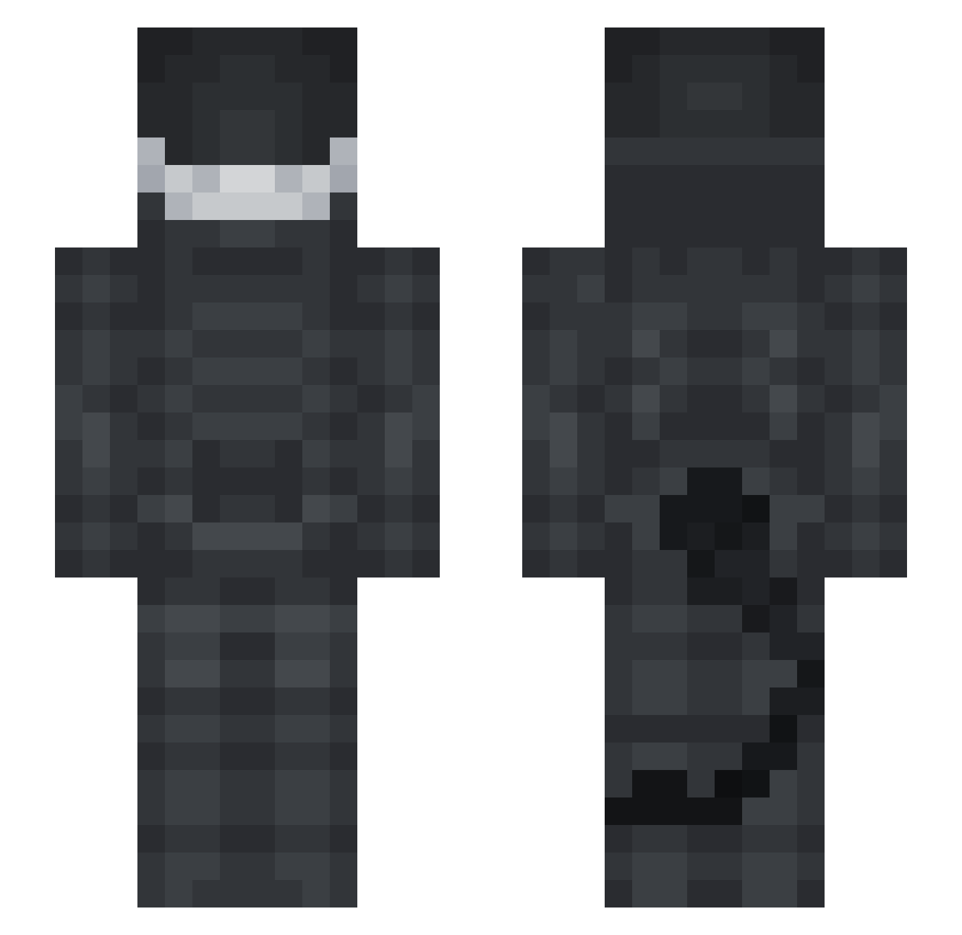 theghuel Minecraft skin, front and back view