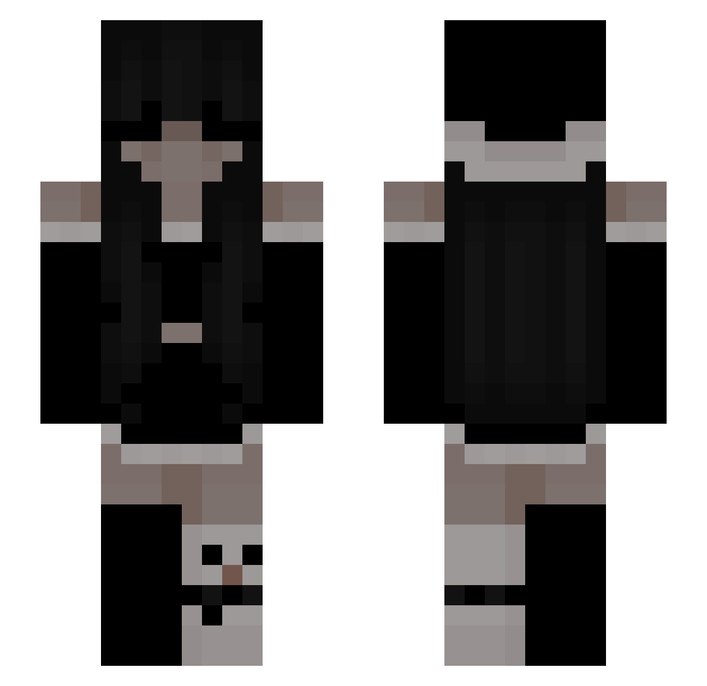SpiderWolf Minecraft skin, front and back view