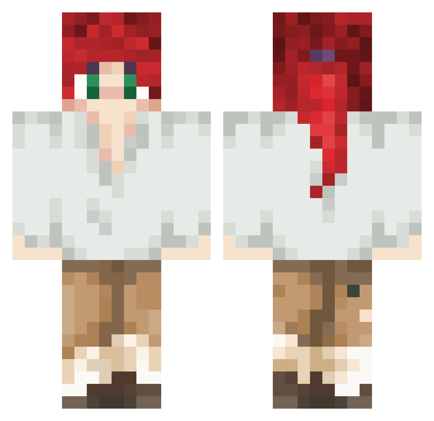 RiversideBlade Minecraft skin, front and back view