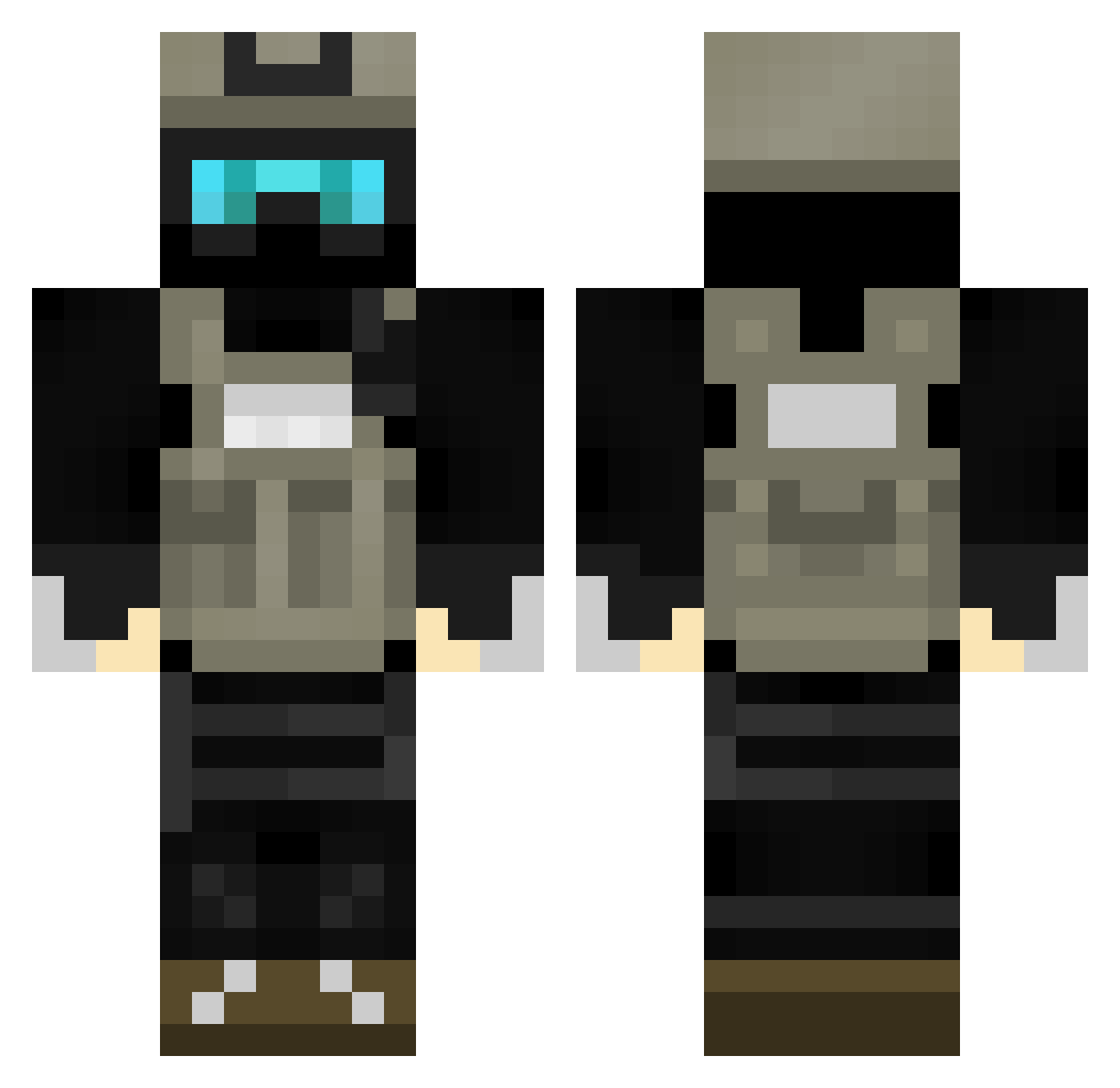Crytek315 Minecraft skin, front and back view
