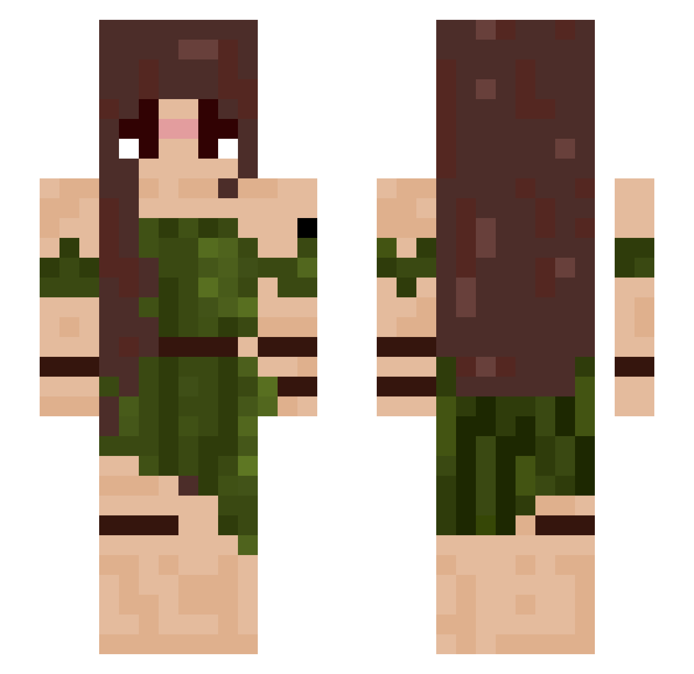 KarciaKara Minecraft skin, front and back view
