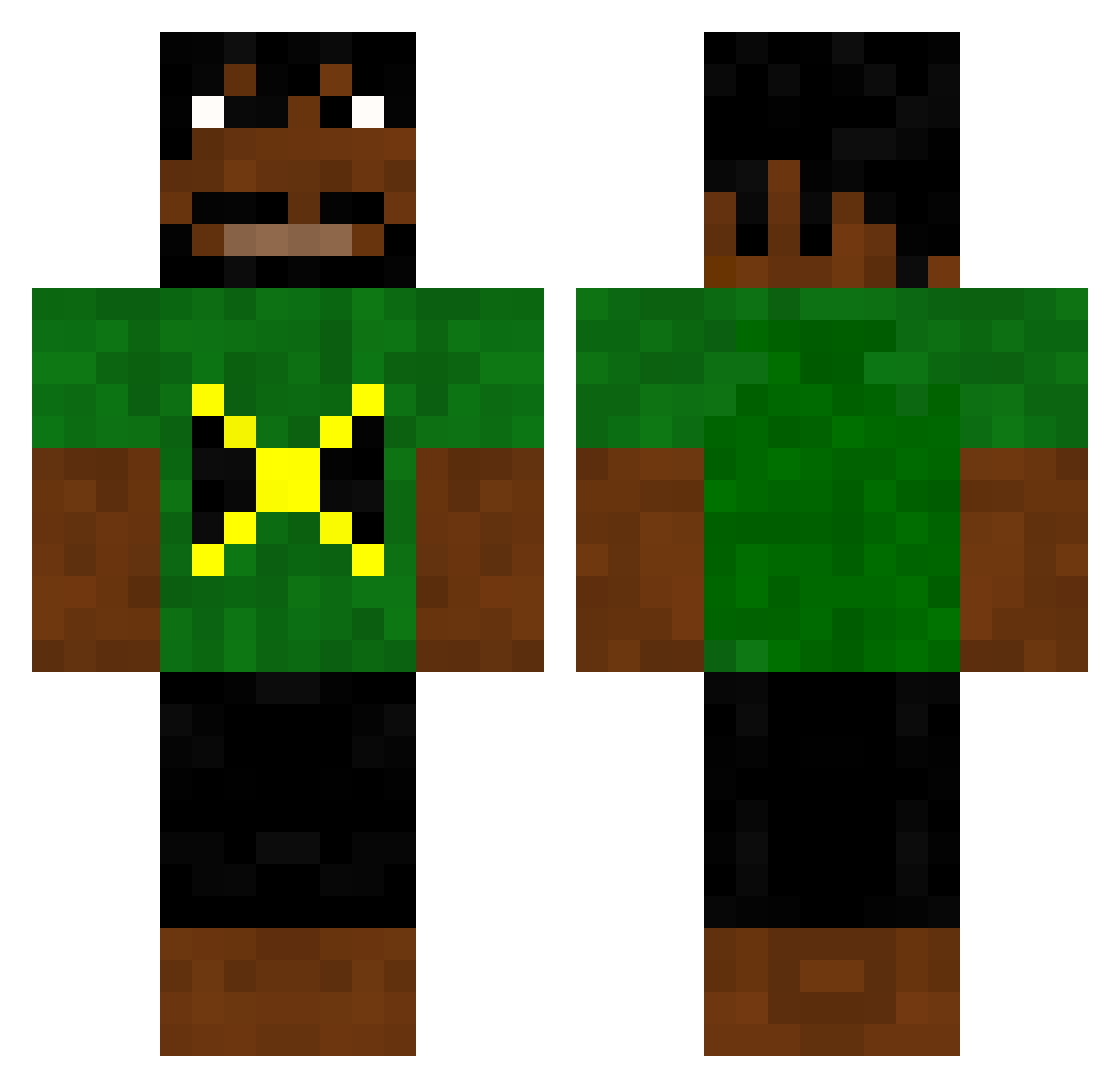 JAHANNISTV Minecraft skin, front and back view