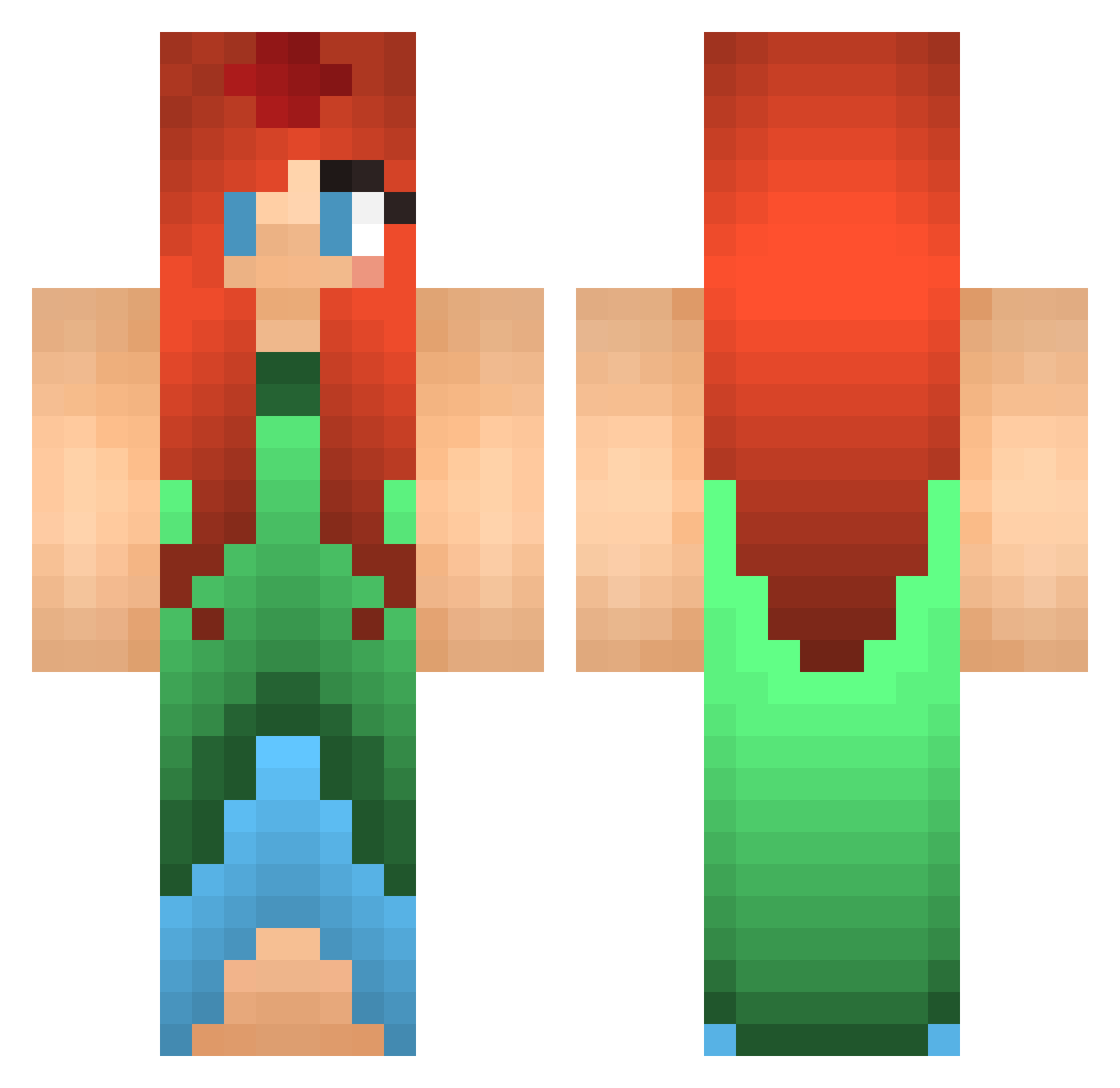 Anabella Minecraft skin, front and back view
