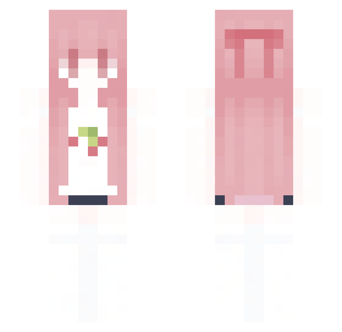 estudada Minecraft skin, front and back view