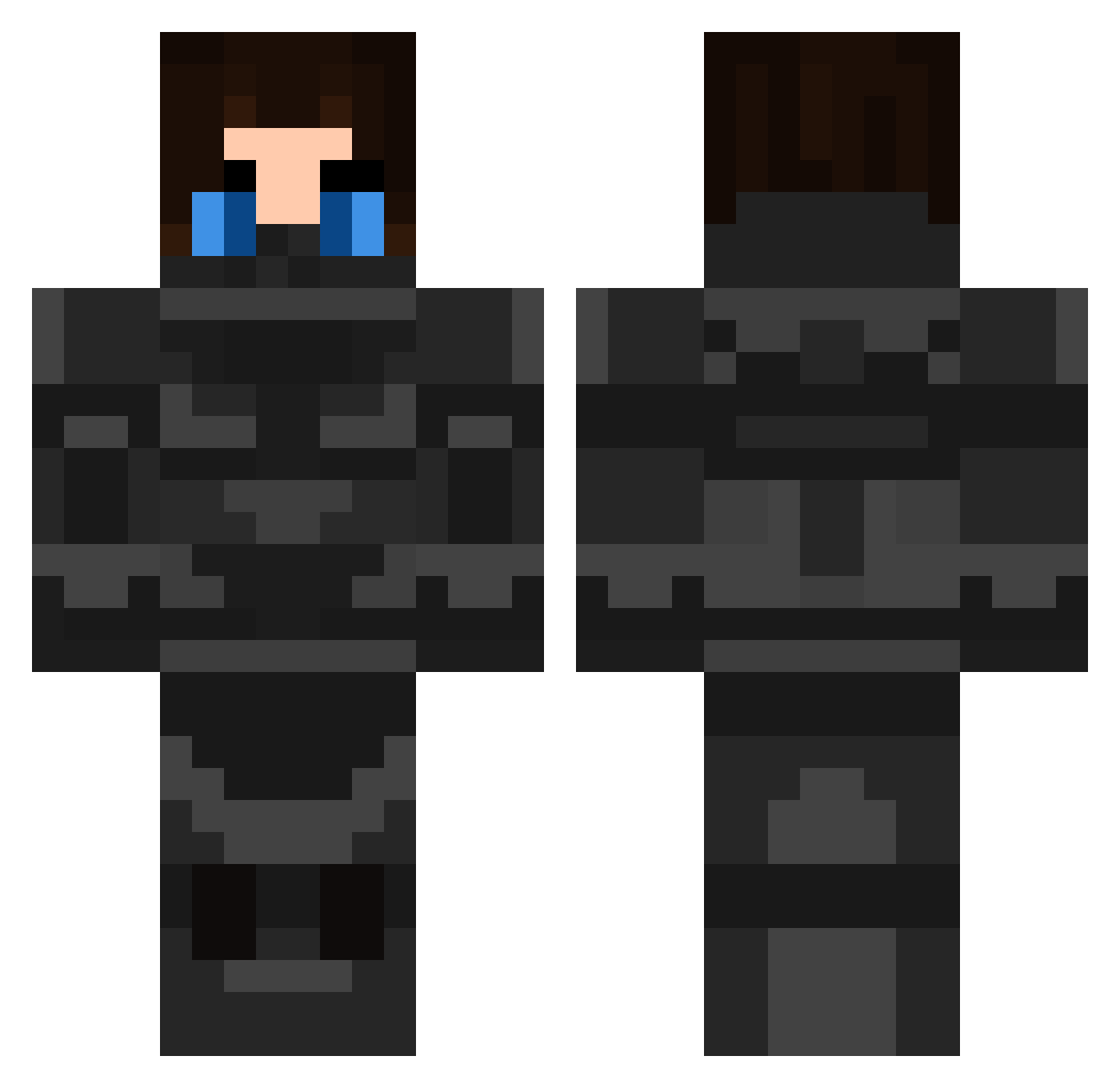 IcyThePope Minecraft skin, front and back view