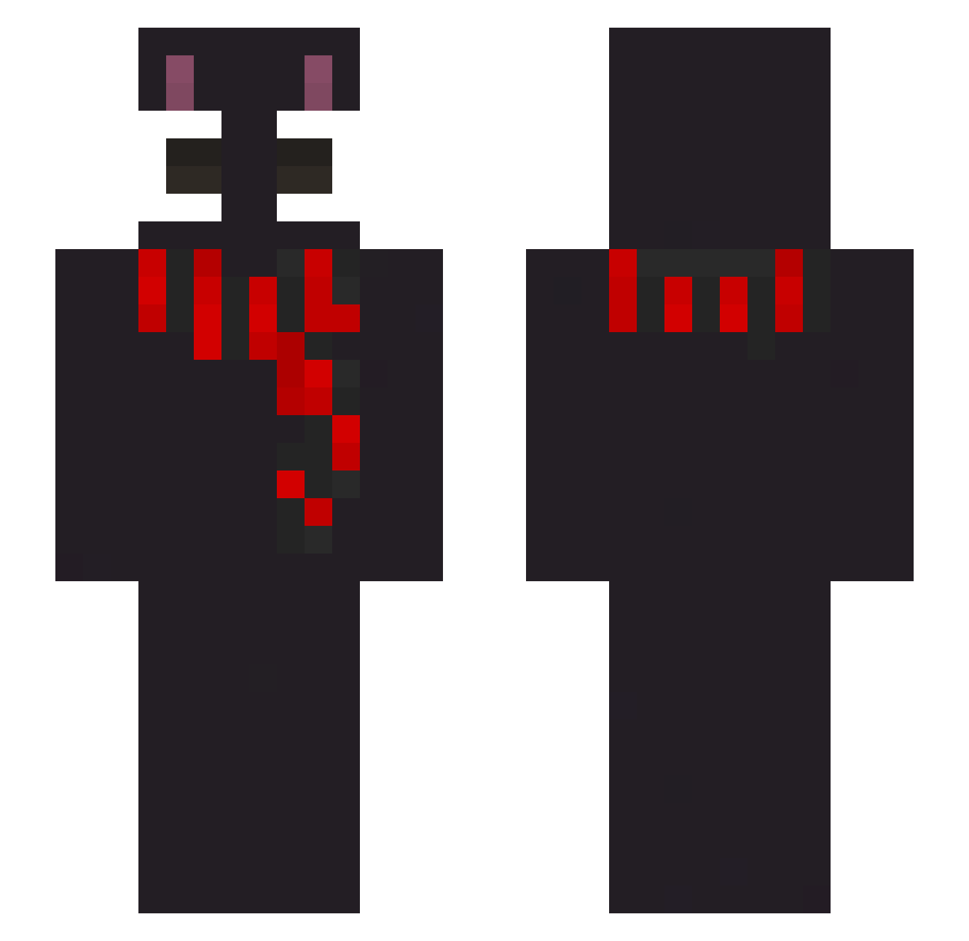qer1234 Minecraft skin, front and back view
