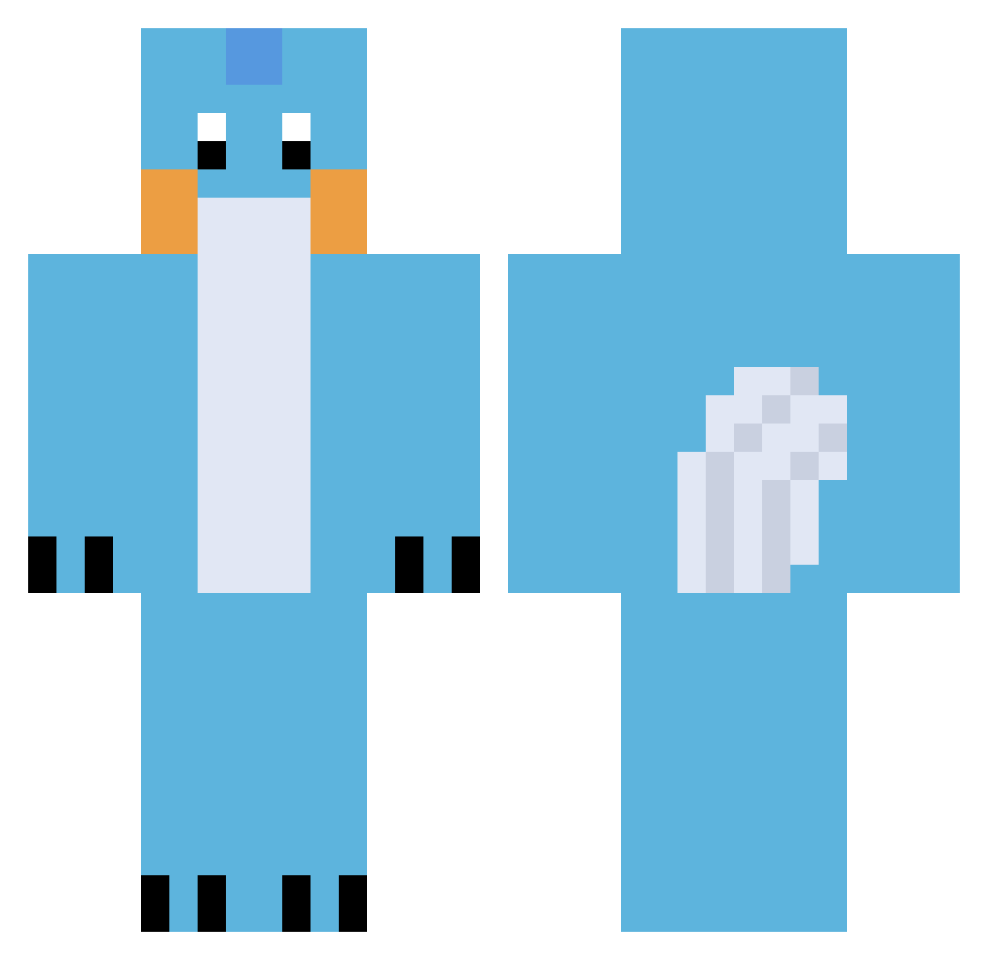 PokemonCedar Minecraft skin, front and back view