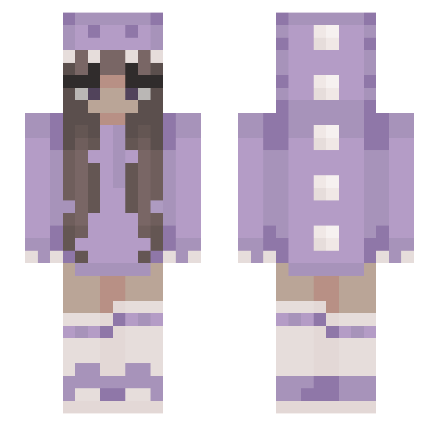 estellaxx1 Minecraft skin, front and back view
