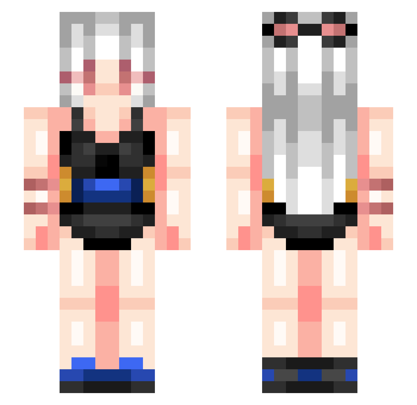 Bremmyyy Minecraft skin, front and back view