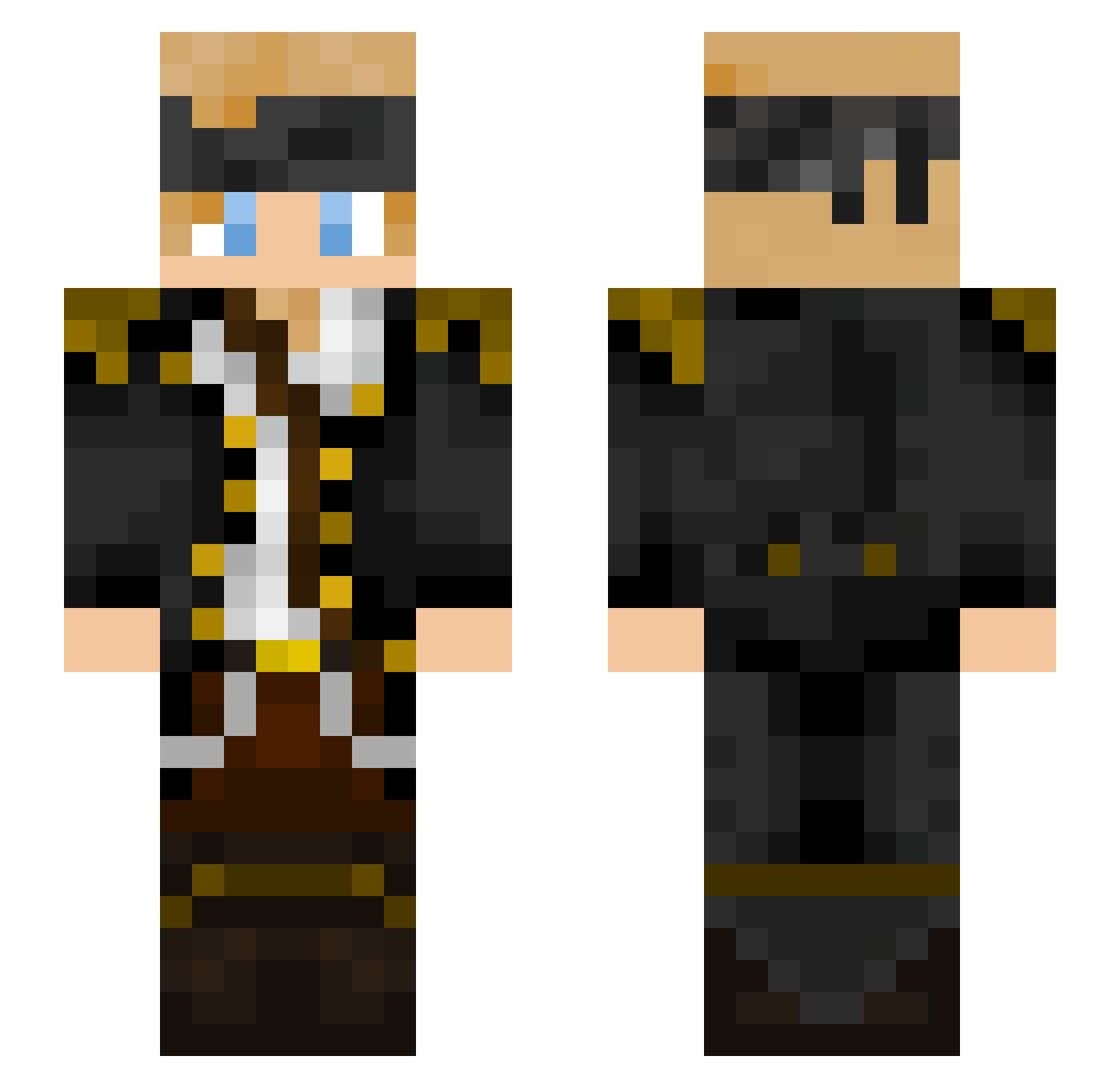Zaxx_ Minecraft skin, front and back view
