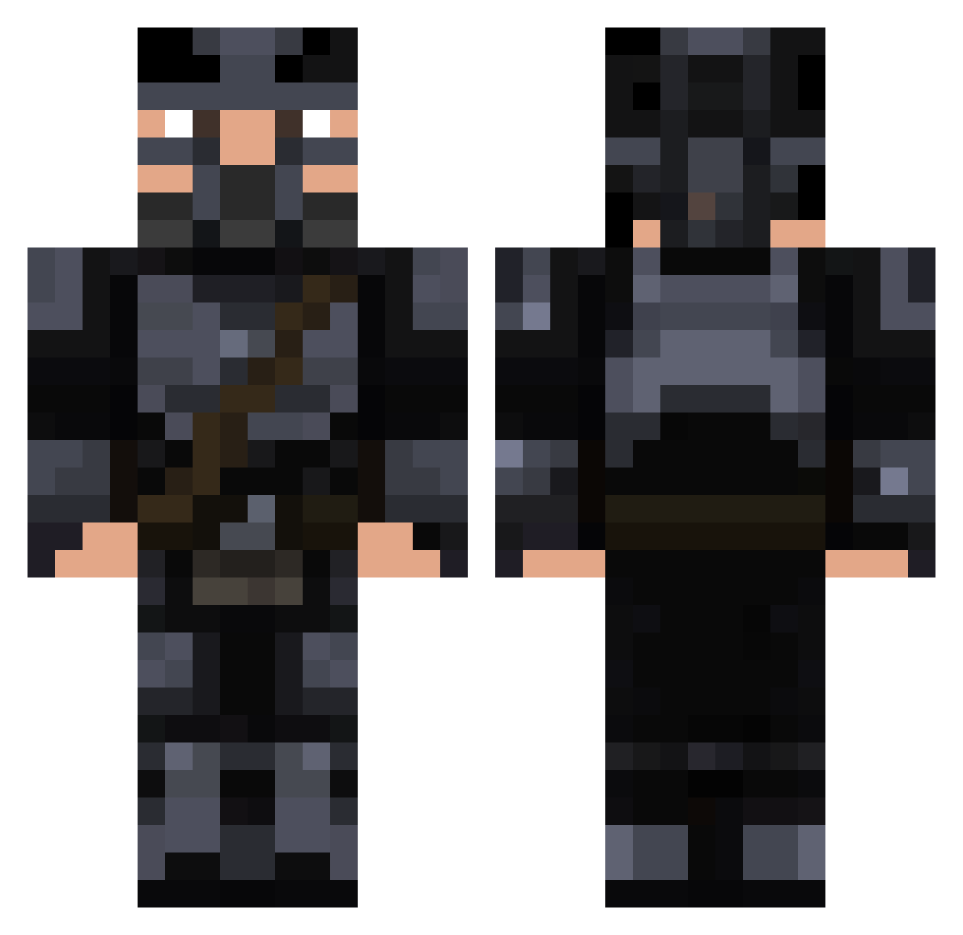 Magguga Minecraft skin, front and back view