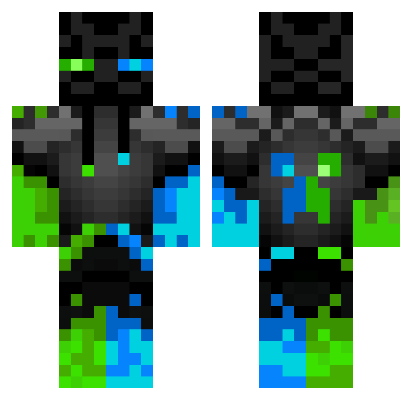 YT_TypicalPerson Minecraft skin, front and back view