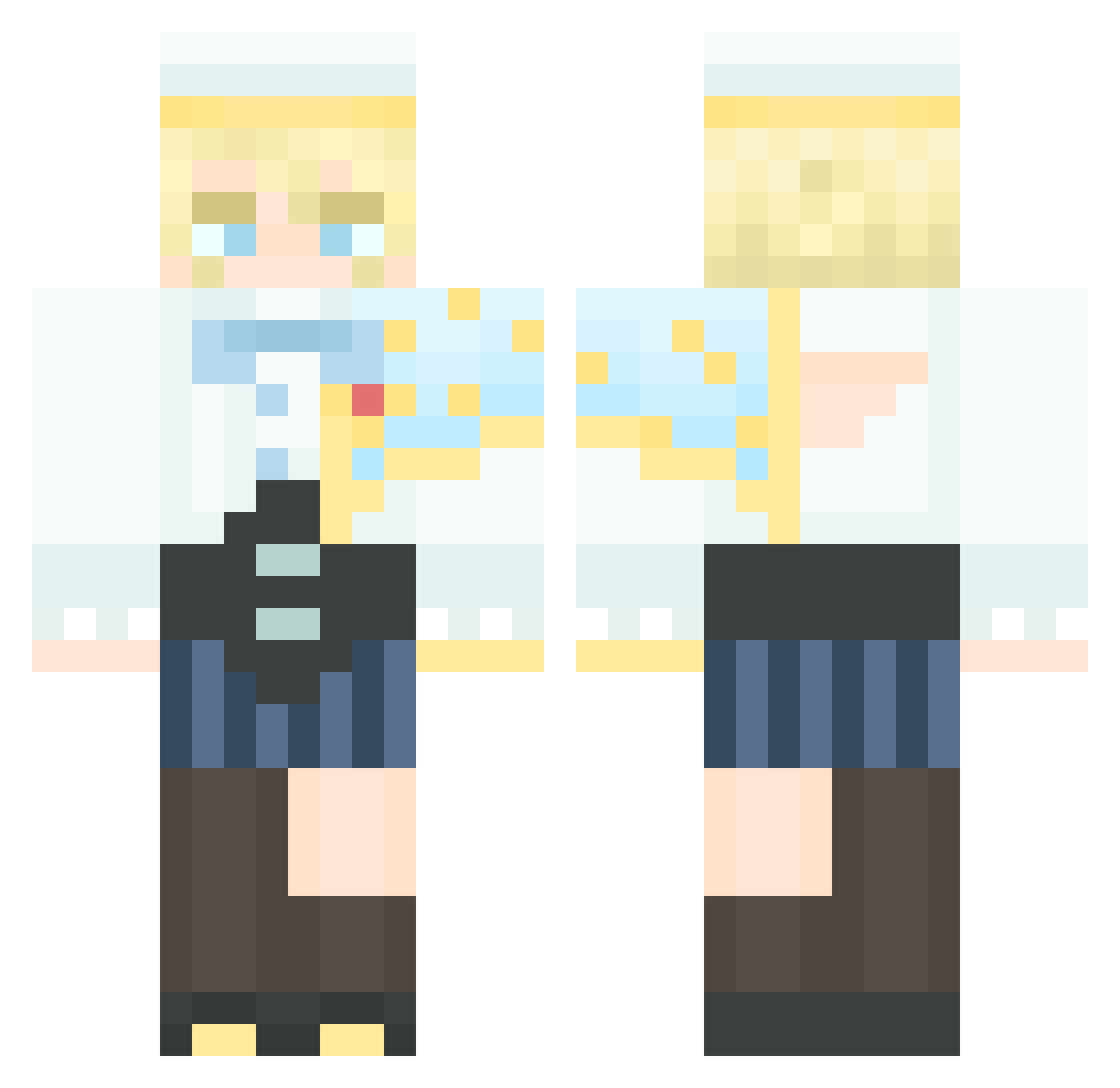 sen_cond Minecraft skin, front and back view