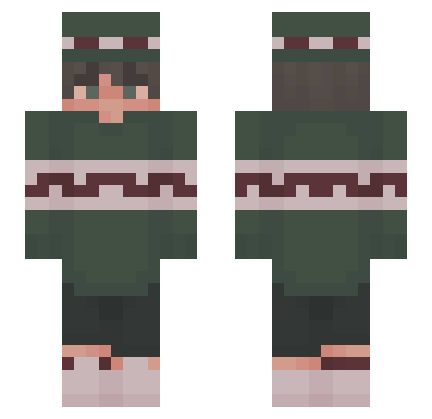 sickoo_1 Minecraft skin, front and back view
