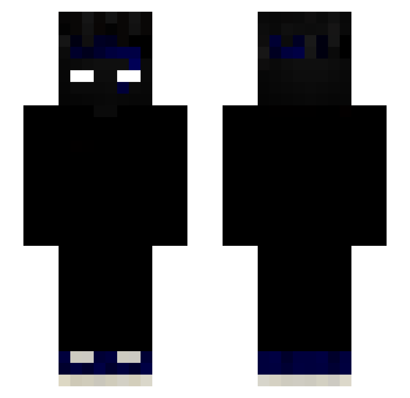 wEmxlio Minecraft skin, front and back view