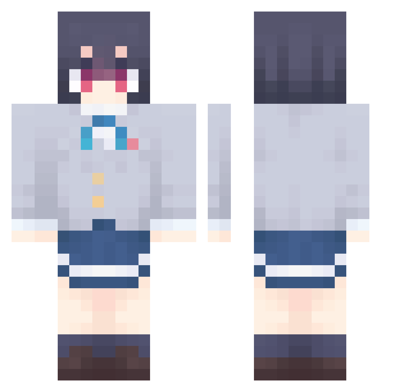 DarkyleMC Minecraft skin, front and back view