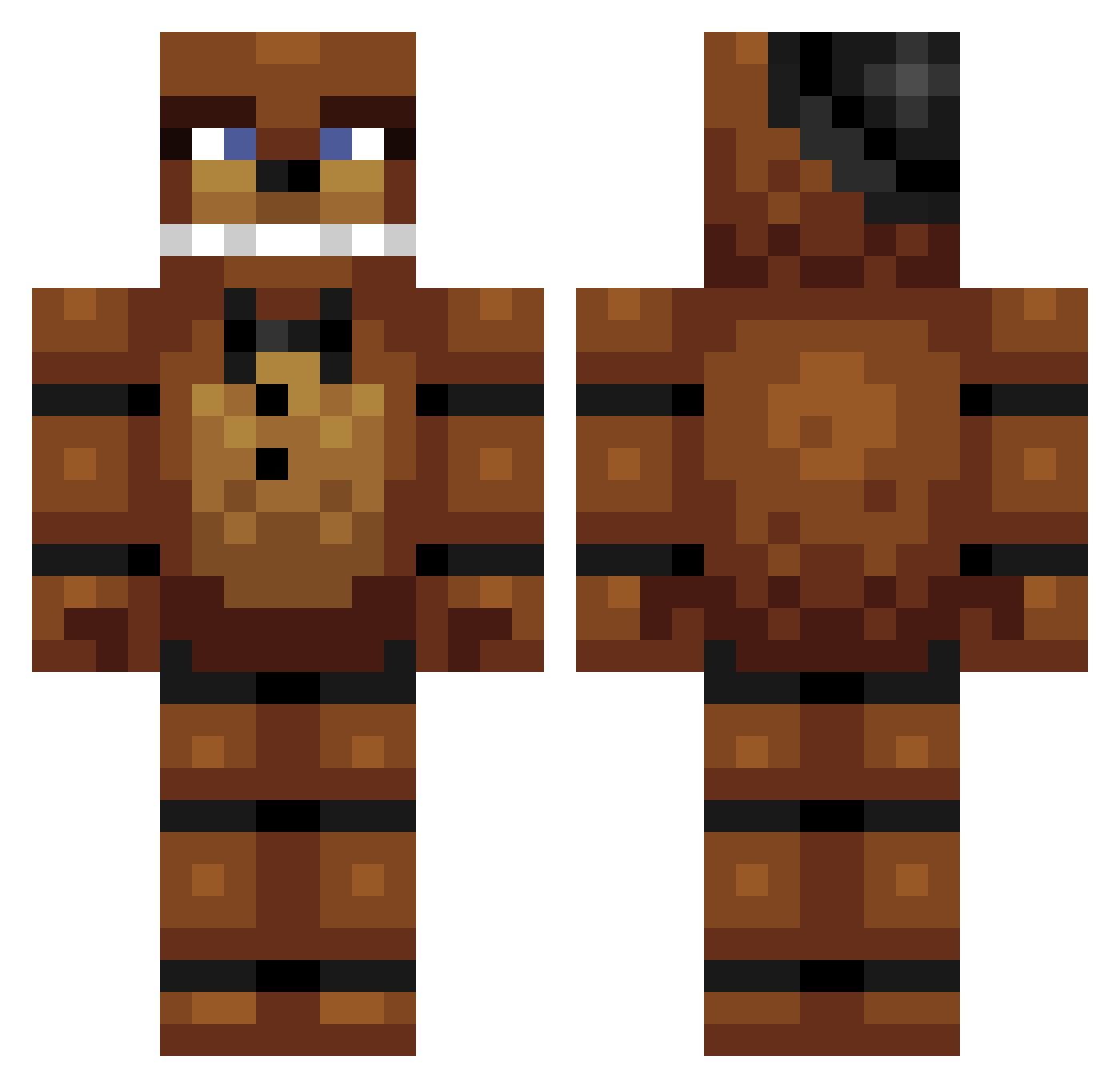SpruceSnow007 Minecraft skin, front and back view