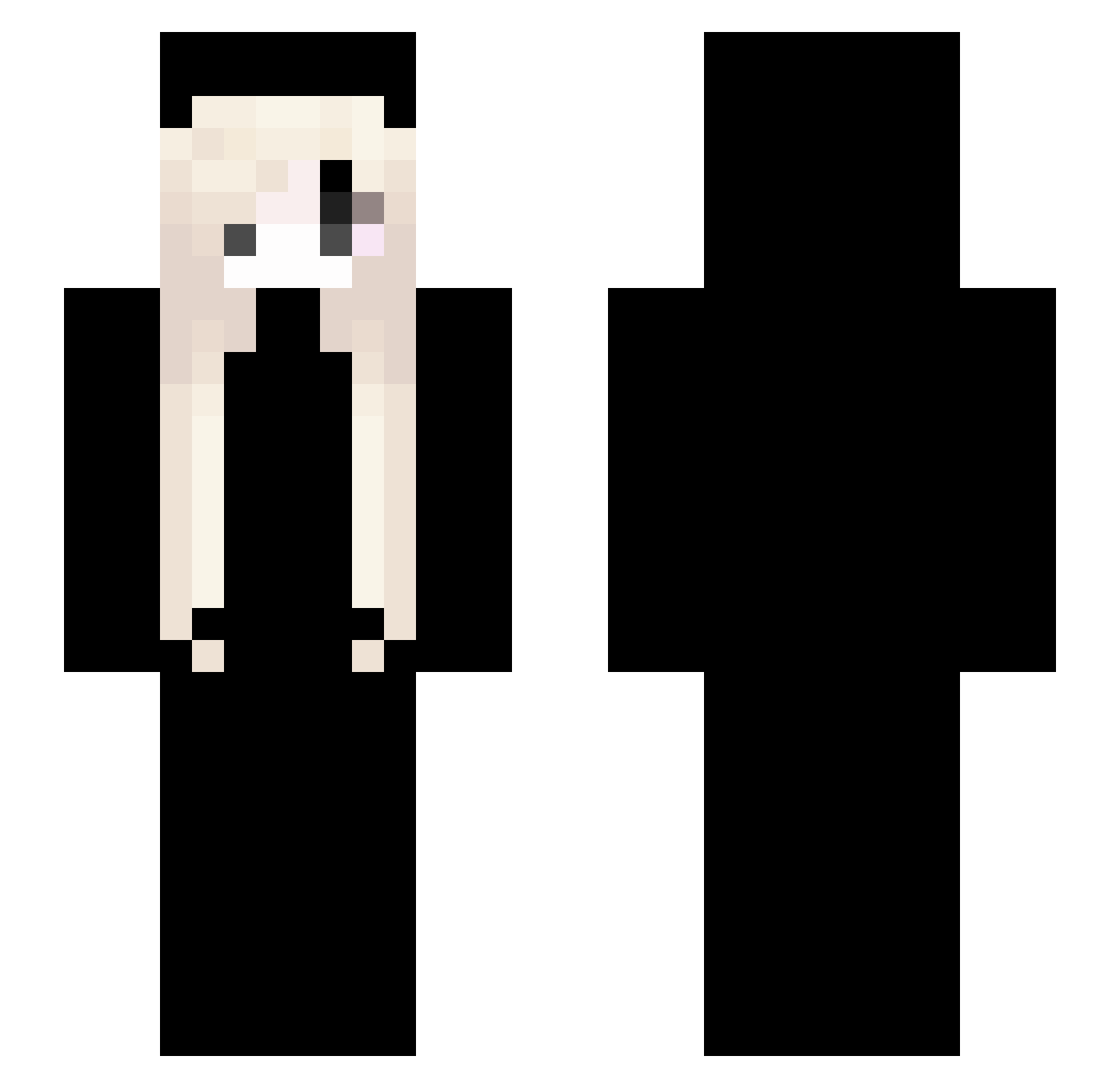 blones Minecraft skin, front and back view