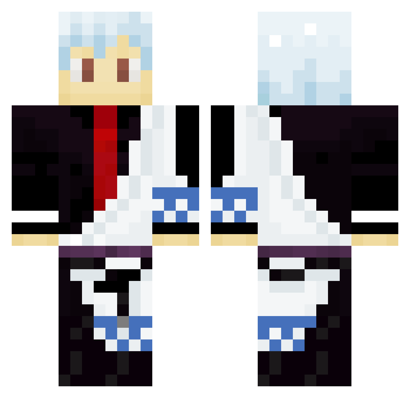 MrSaltboat Minecraft skin, front and back view