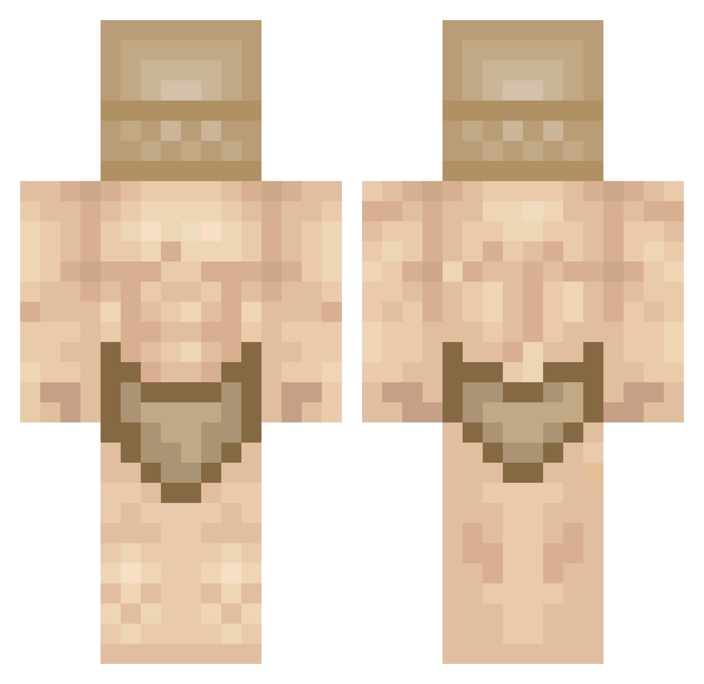 KapKaiK Minecraft skin, front and back view