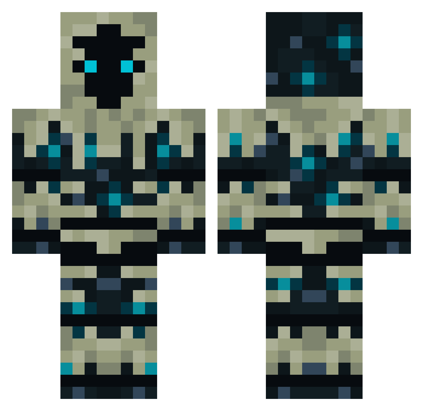 Cepler2020 Minecraft skin, front and back view