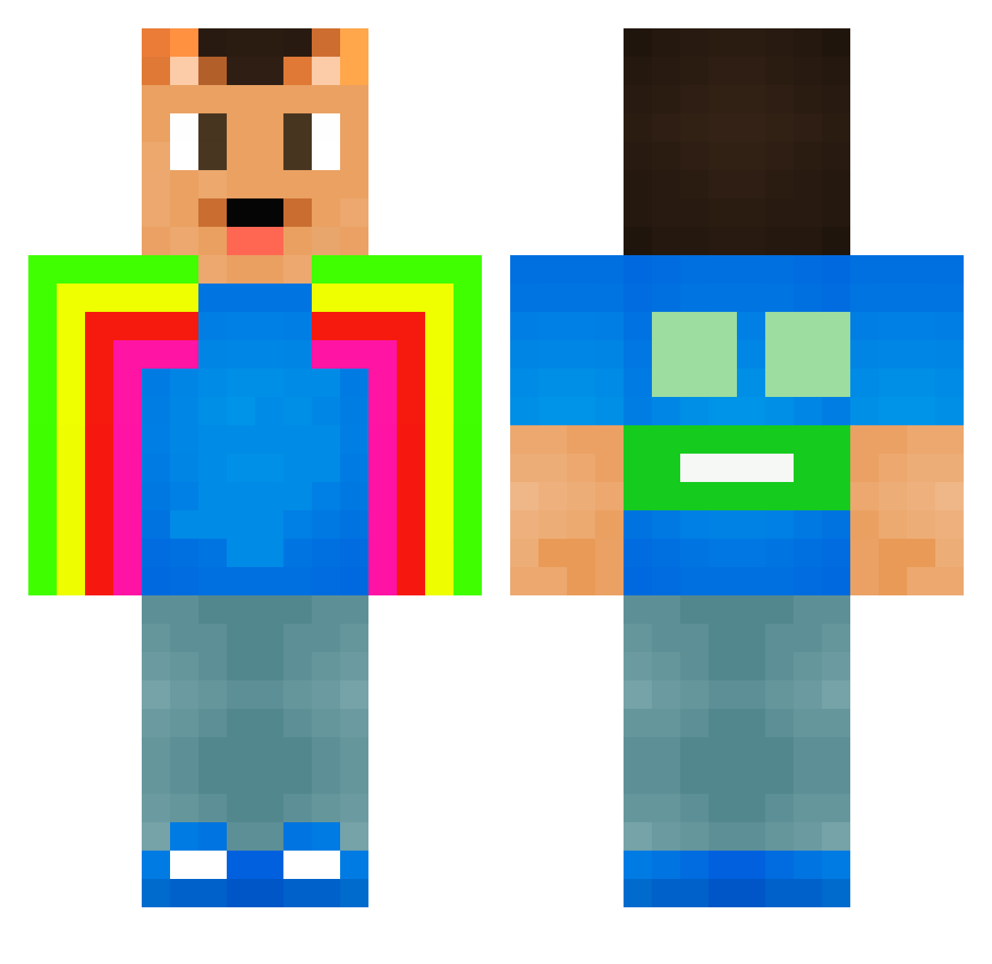 tbnikii Minecraft skin, front and back view