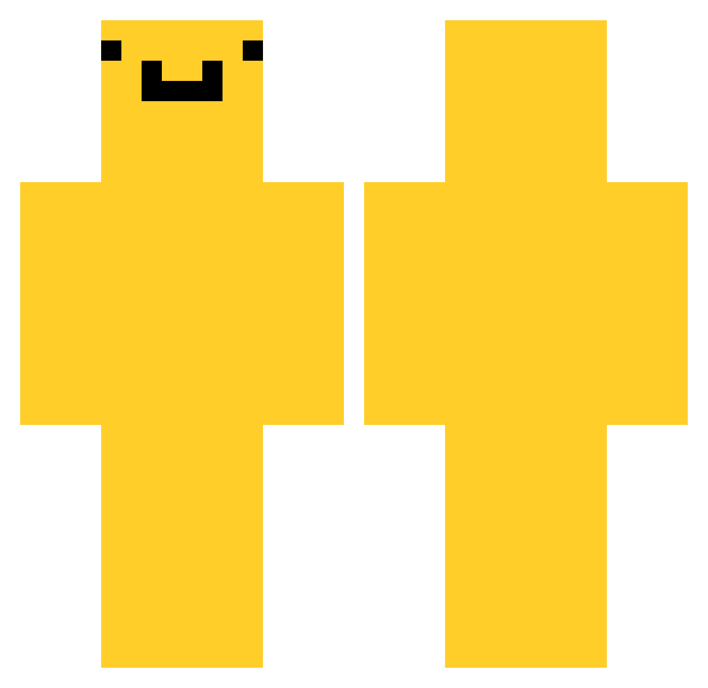 Vindoe Minecraft skin, front and back view