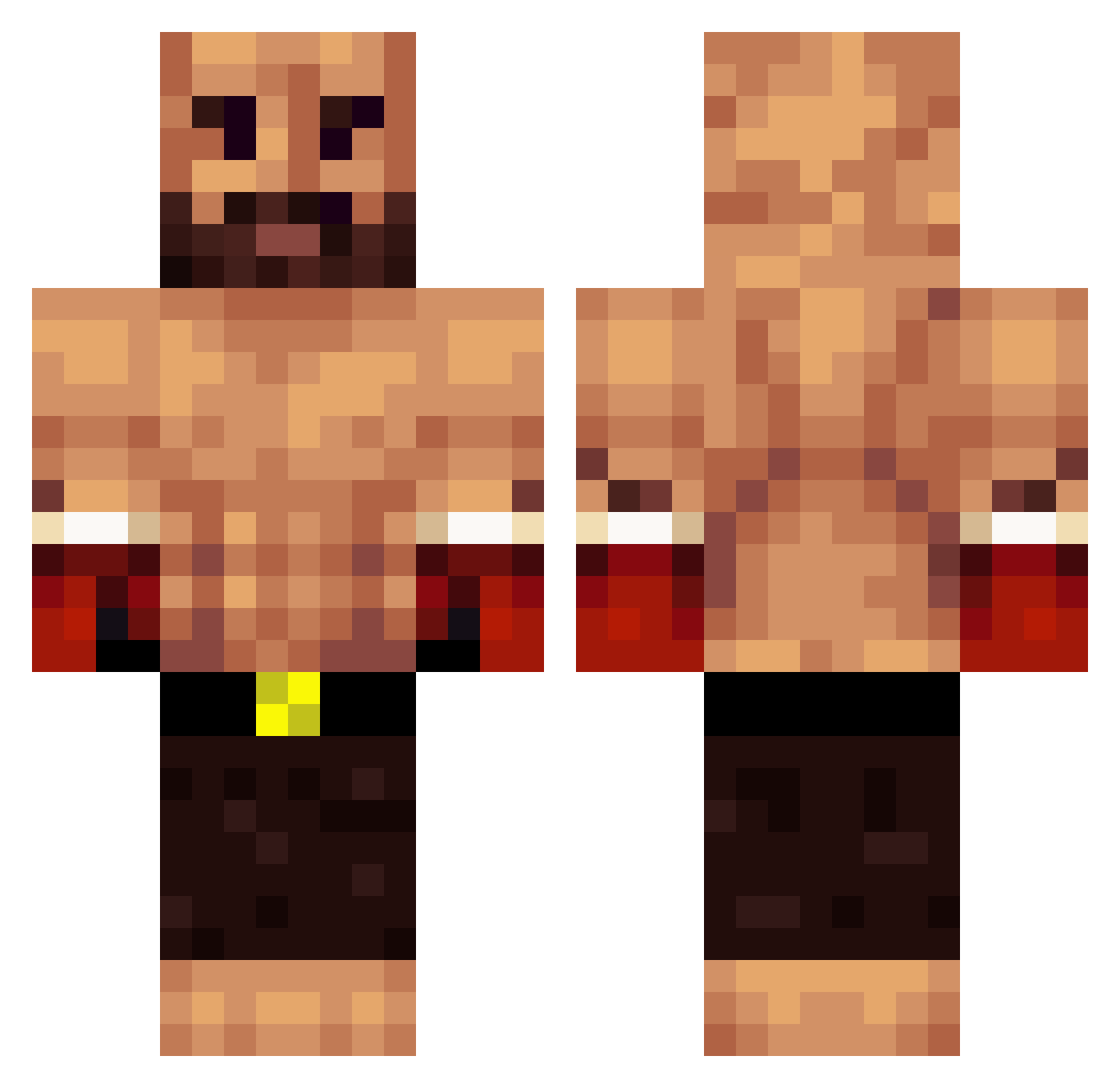 Vip_mego315 Minecraft skin, front and back view