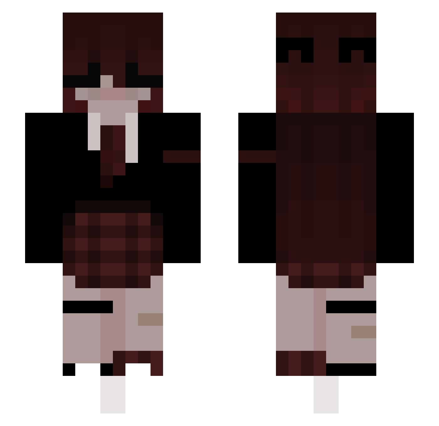 JustMari26 Minecraft skin, front and back view