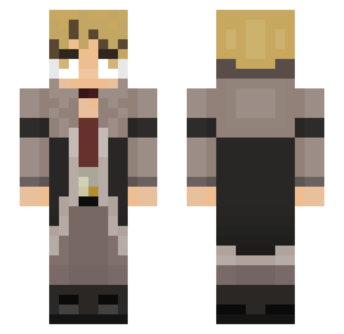 Vivobook3 Minecraft skin, front and back view