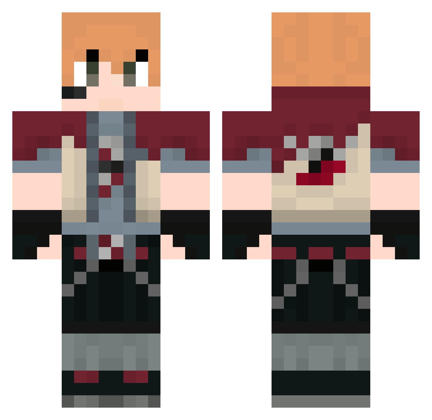 En_____ Minecraft skin, front and back view
