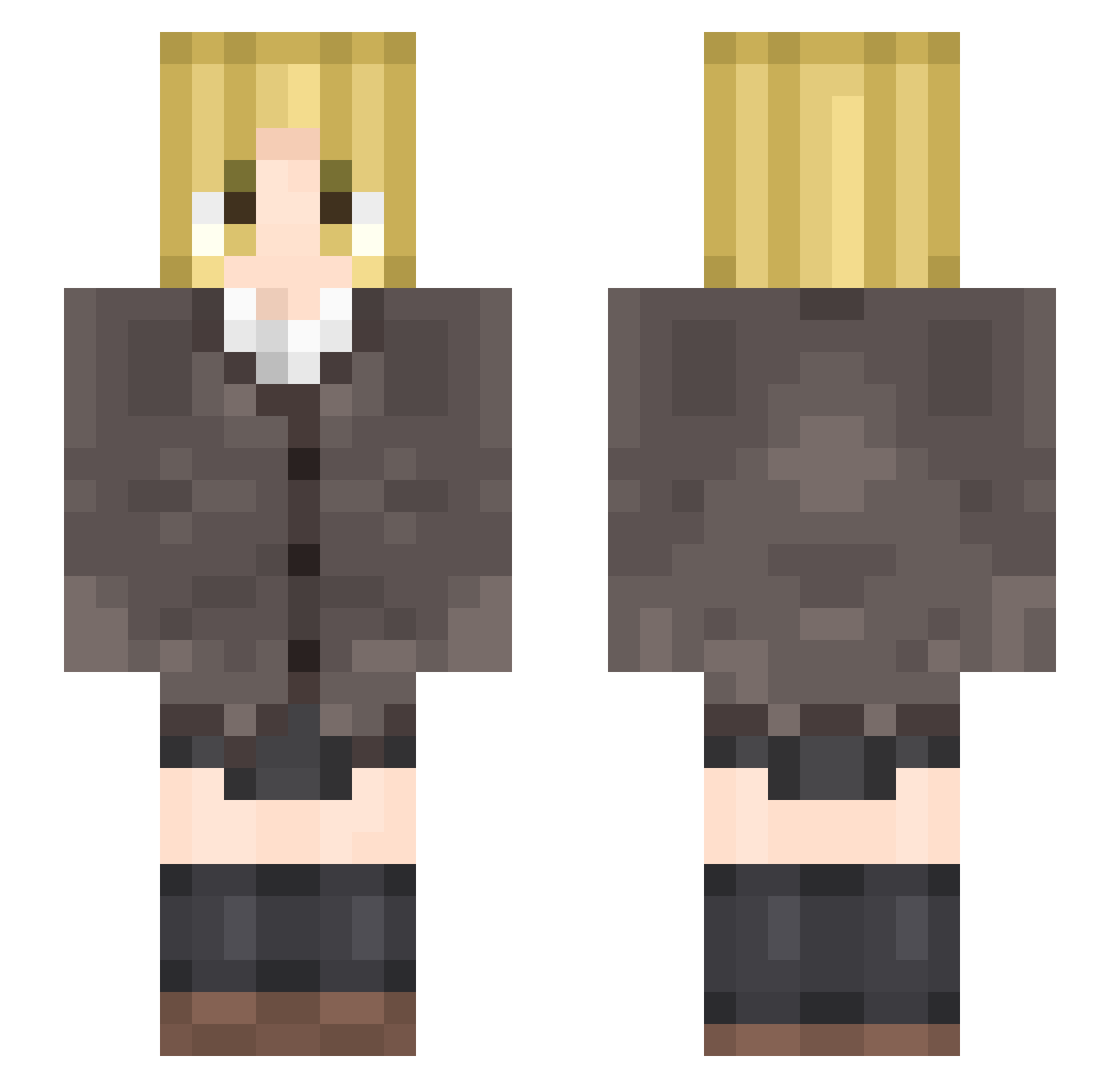 SucroseMain Minecraft skin, front and back view