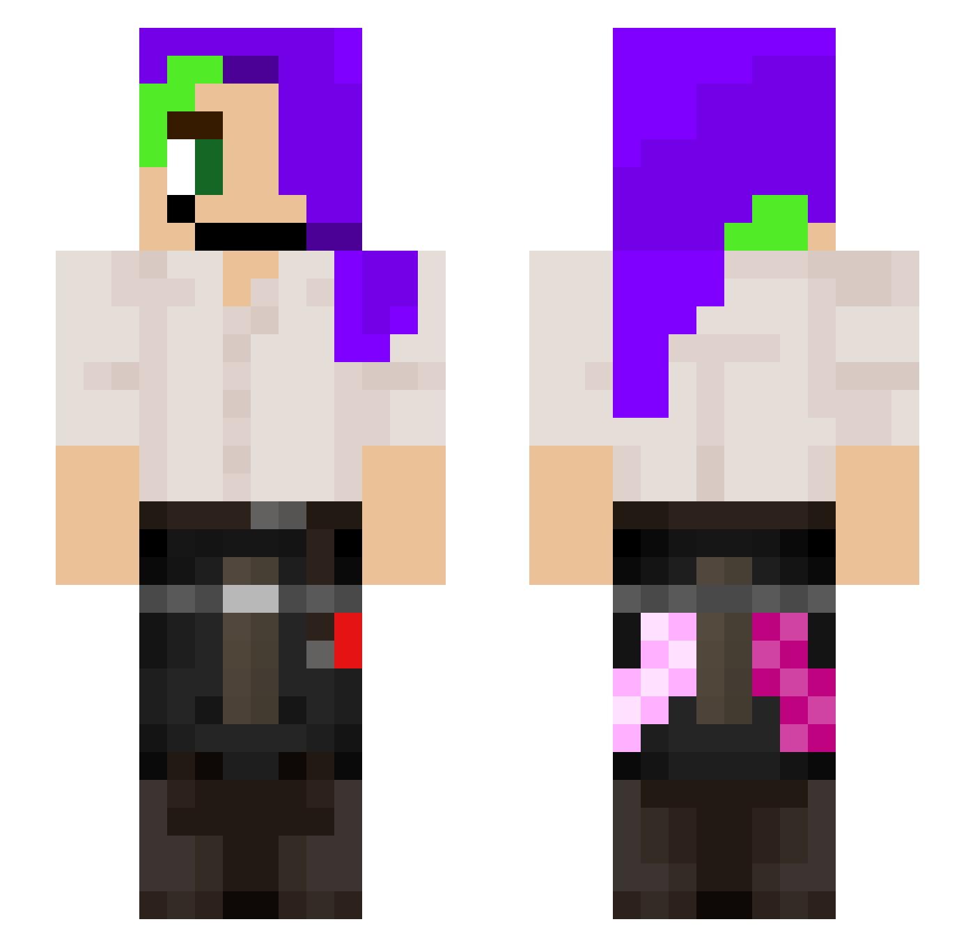 XxZaylienxX Minecraft skin, front and back view